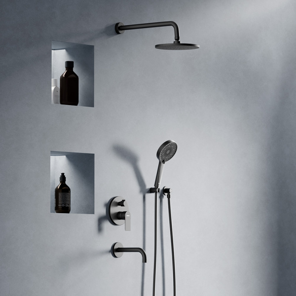 Душевой комплект Damixa Apollo 947510300 черный матовый