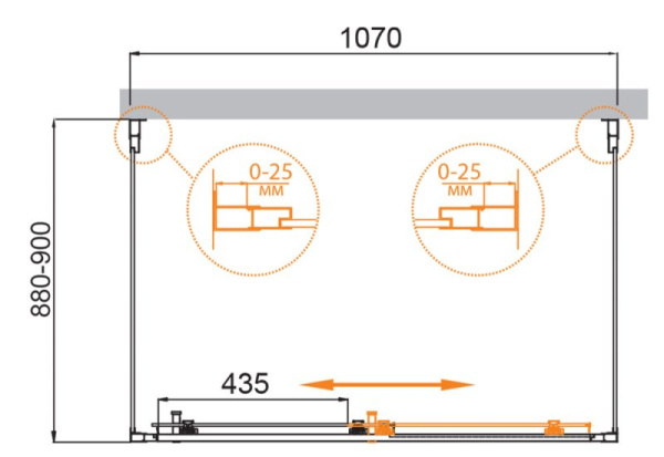 Душевой уголок Cezares Molveno 110x90 MOLVENO-AH-12-110/90-P-Cr