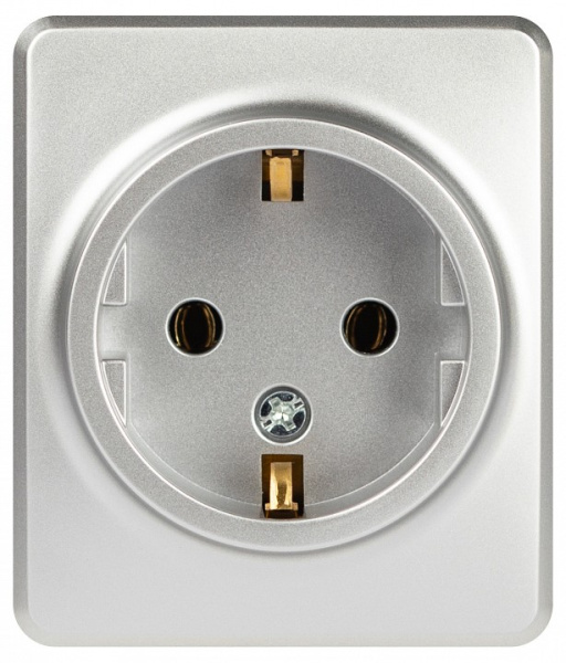 Розетка с заземлением и со шторкой Эра Эра Эксперт 11-2203-03