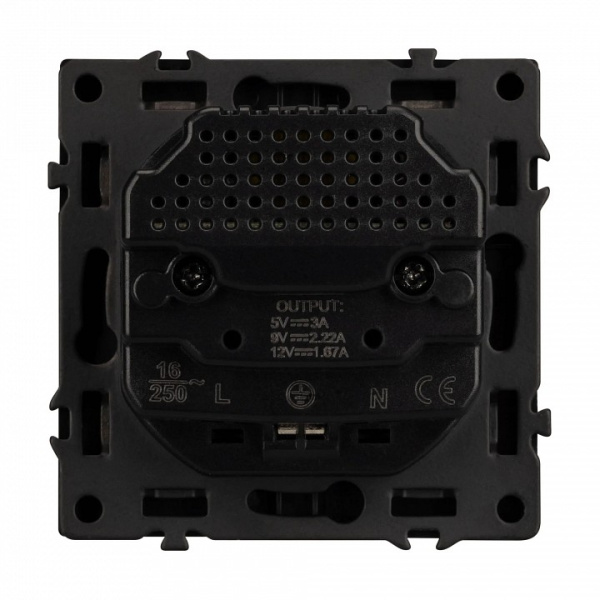 Розетка с заземлением и 2хUSB type A, без рамки Arlight SCT 054287