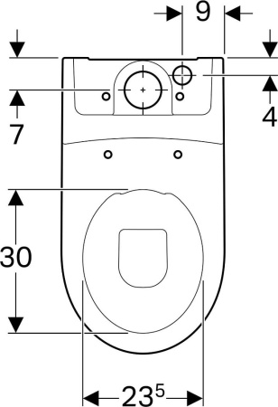 Чаша напольного унитаза Geberit iCon 200460000 безободковая, белый