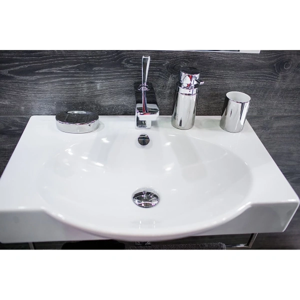 Раковина 65 см Sanita Luxe Infinity на кронштейнах WB.FN/Infinity/65-C.BR/WHT.G/S1