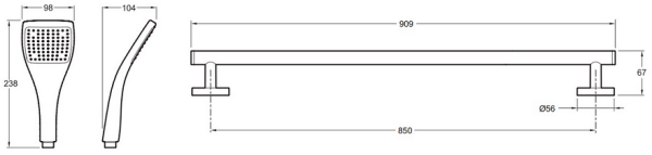 Душевой гарнитур Jacob Delafon EO E99940-CP