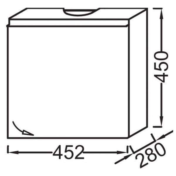 Тумба под раковину 45 см Jacob Delafon Odeon Up EB999D-E10 Квебекский дуб
