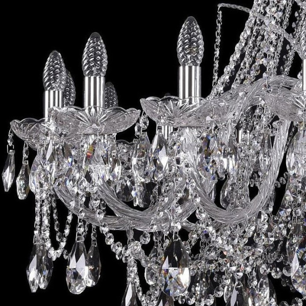 Подвесная люстра Bohemia Ivele Crystal 1411 1411/18/400/h-113/Ni