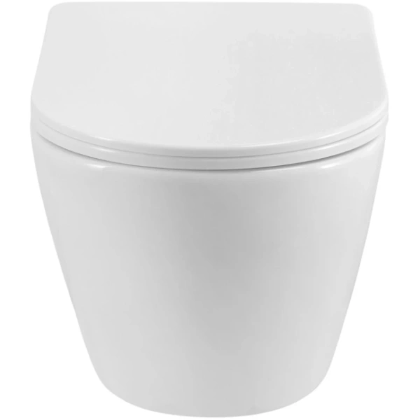 Унитаз подвесной BelBagno Marino BB7026CH-TOR-BFS/SC безободковый, с функцией биде, торнадо, с сиденьем микролифт, белый
