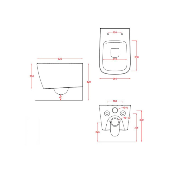 Подвесной унитаз Artceram A16 ASV003 05 00