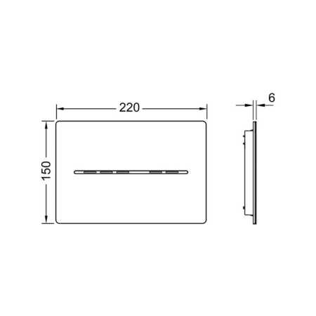 Клавиша смыва Tece TECEsolid 9240464 сталь