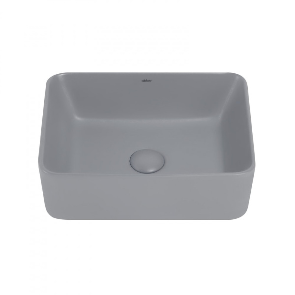 Раковина накладная Abber Rechteck 40 AC2213MG серая матовая