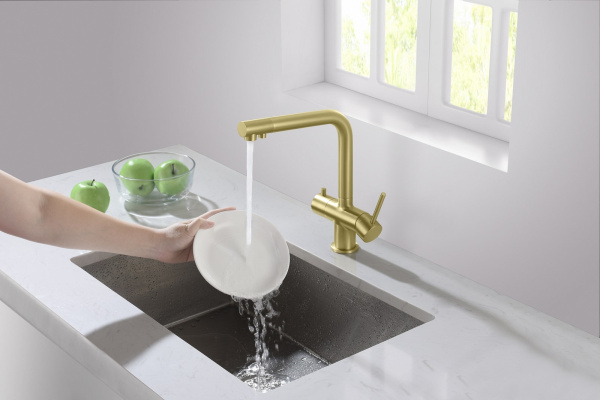 Смеситель для кухни Timo Saona 2396/17F с подключением фильтра