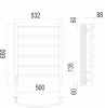 Полотенцесушитель электрический Terminus Классик П6 500х650 левый 4670078531339