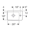 Раковина 40x25 см Geberit Renova Compact 276140000