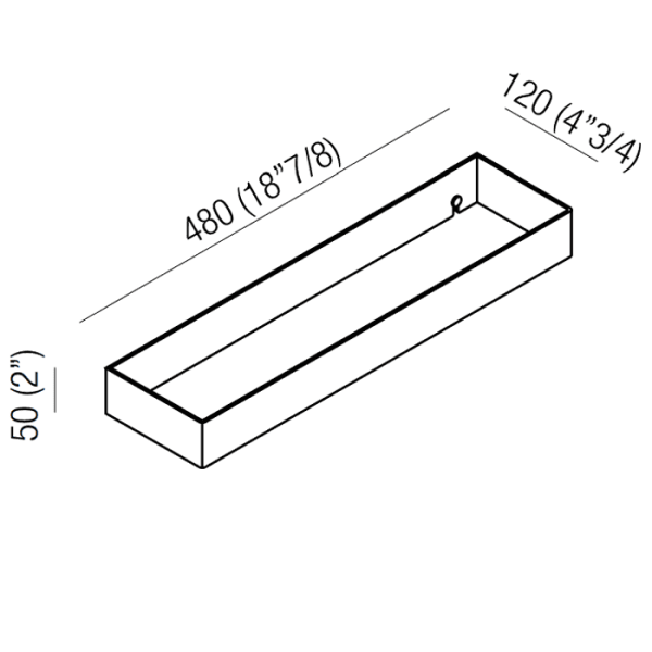 Полочка Agape 369 A369233A сталь