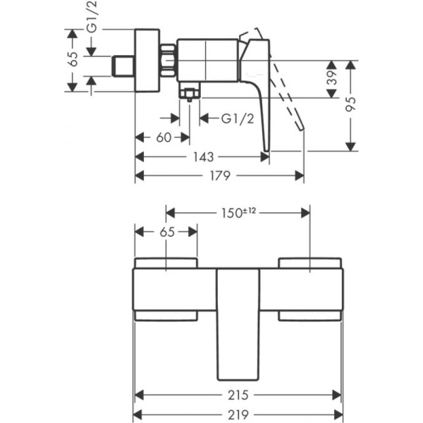 Смеситель для душа hansgrohe Metropol 32560990 полированное золото