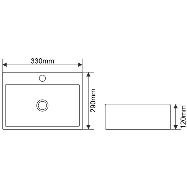 Раковина 33x29 см Melana 7440A-805