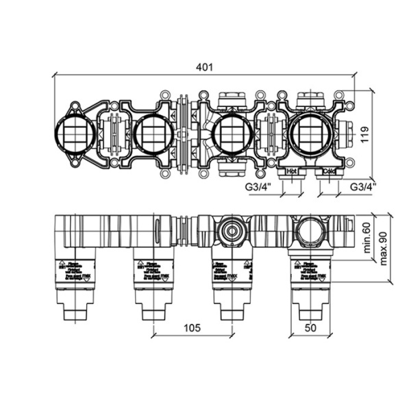 Смеситель Almar Modular E169004 черный