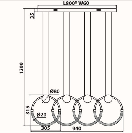 Потолочная люстра Ambrella Light FL FL10598