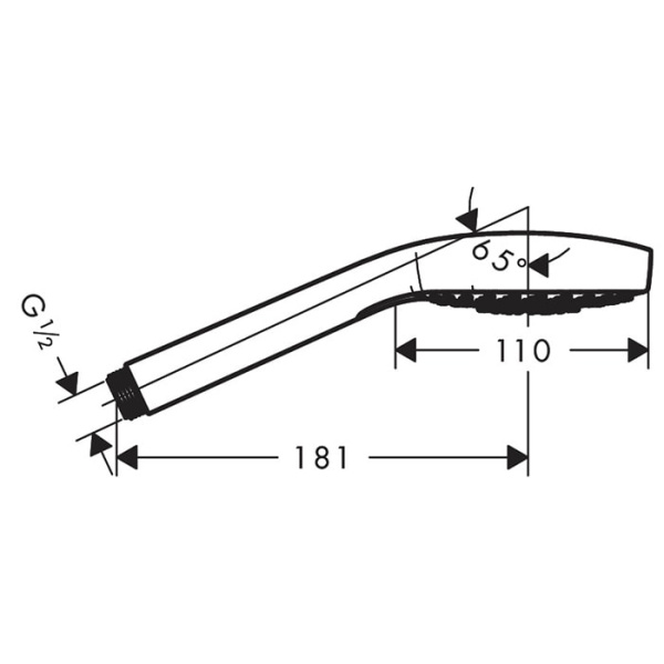 Душевая лейка Hansgrohe Croma Select E 26813400 хром/белый