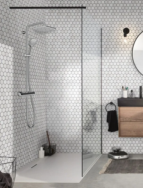 Душевая стойка Jacob Delafon Atom E36125-CP с термостатом