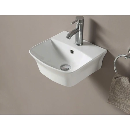 Раковина CeramaLux 78369С 54,5x43 см, подвесная, белый
