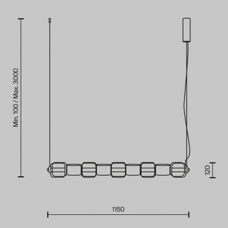 Подвесной светильник Maytoni Ritmo MOD381PL-L45B3K