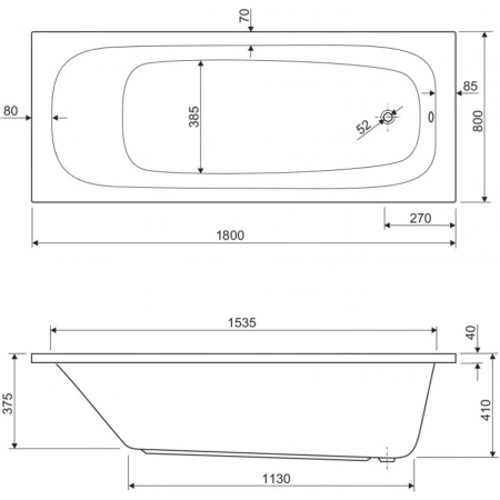 Панель фронтальная 180 см Cezares EM-180-SCR-W37
