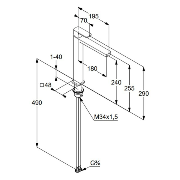 Смеситель для раковины Kludi Renon 422985375 белый матовый