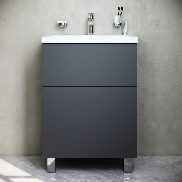 Тумба под раковину напольная AM.PM GEM M90FSX06022GM32 графит матовый