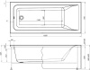 Акриловая ванна Aquanet Bright 00267835 170х70 белый