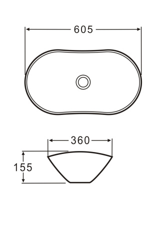 Накладная раковина BelBagno BB1404