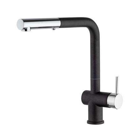 Смеситель для кухни Paini Cox HD44566CR1KM черный металлик