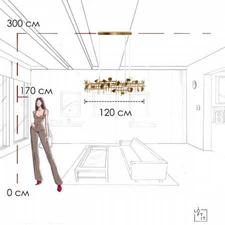 Подвесной светильник Loft it Escama 10396/1200R