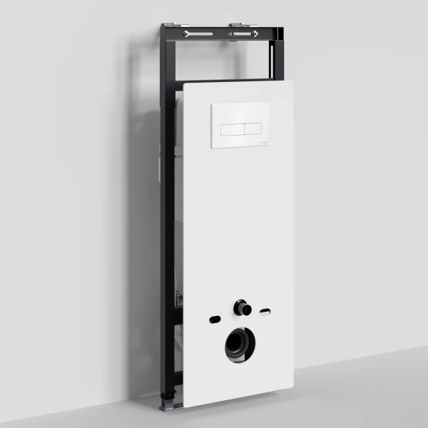 Инсталляция для унитаза WasserKRAFT Salm 27 27TLT.010.ME.WH.WH03 с кнопкой смыва, белый