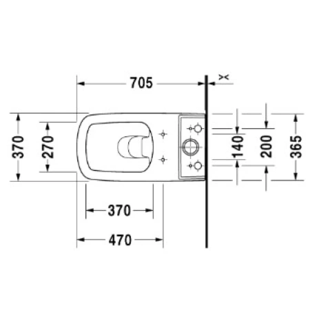 Чаша напольного унитаза Duravit DuraStyle 2156090000