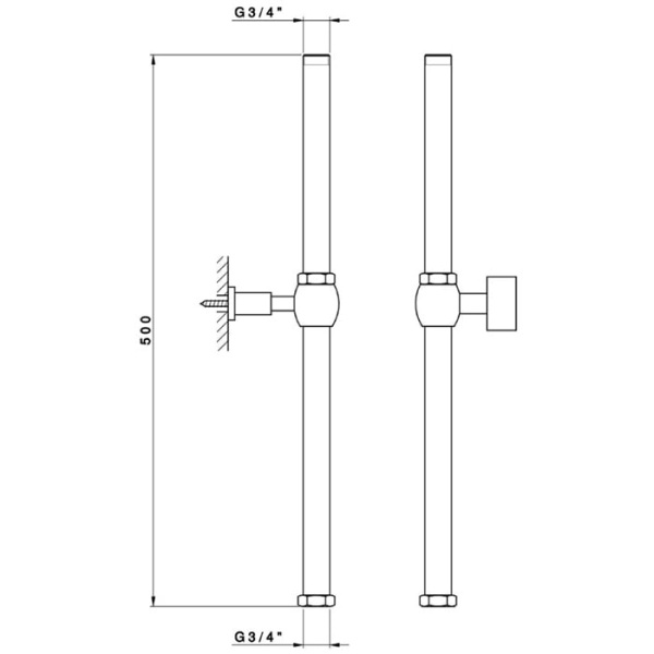 Удлинитель для душевой стойки Nicolazzi Doccia 5606EXT.GB