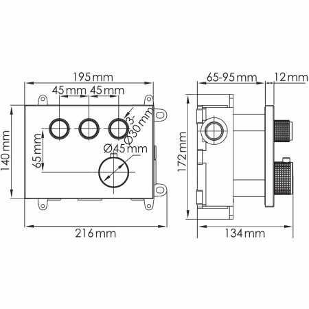 Термостатический смеситель для душа WasserKRAFT Wiese 8458 Thermo оружейная сталь