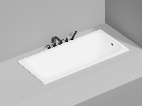 Ванна из искусственного камня Salini Orlando 170х80 102016MF черная матовая