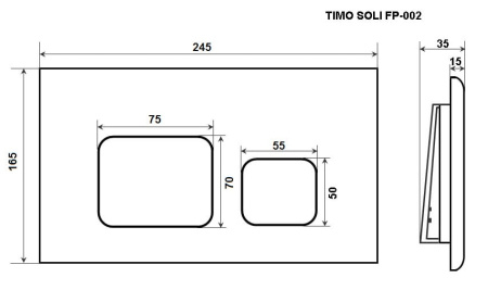 Кнопка смыва Timo Soli FP-002