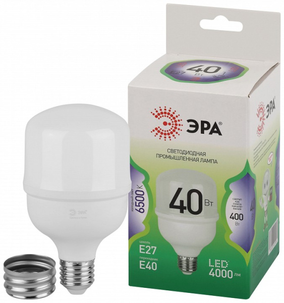 Лампа светодиодная Эра Green Line E27/E40 40Вт 6500K LED POWER T80-40W-865-E27/E40 GL