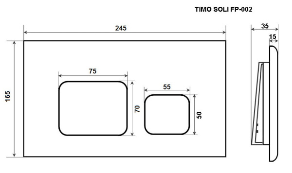 Кнопка смыва Timo Soli FP-002