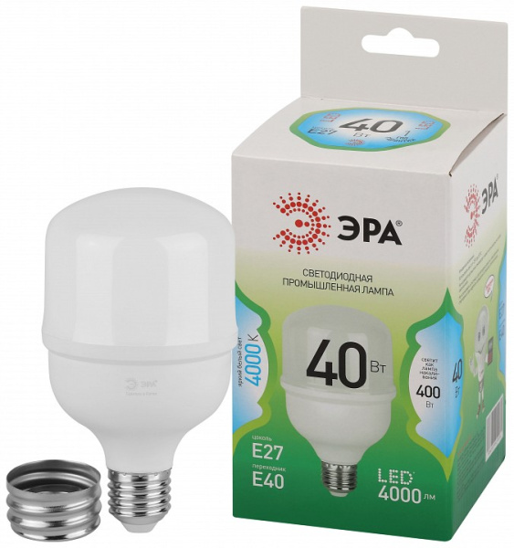 Лампа светодиодная Эра Green Line E27/E40 40Вт 4000K LED POWER T80-40W-840-E27/E40 GL