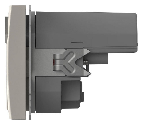 Розетка с заземлением и со шторкой и 2хUSB type A без рамки Elbi Eleсtriс Zena Vega 609-010200-317