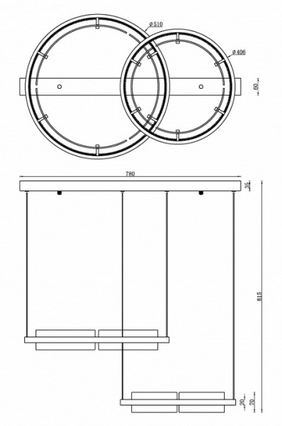 Подвесной светильник iLedex Meridian C4716-78 CR