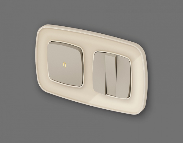 Клавиша для выключателя одноклавишного c подсветкой Ambrella Volt Quant OP3620