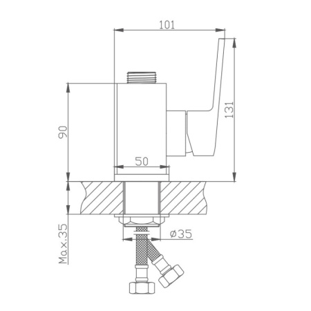Основание для смесителя Haiba HB73563 хром