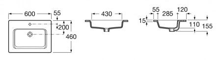 Раковина Roca Gap 60x46 73279A8000