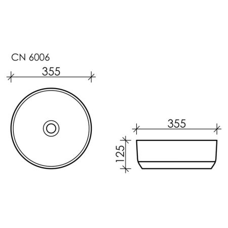Раковина 35,5x35,5 см Ceramica Nova Element CN6006