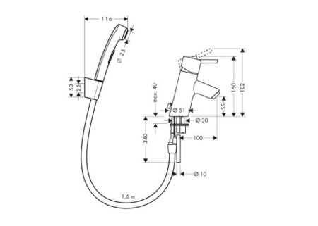 Комплект для биде hansgrohe Talis S 32120000
