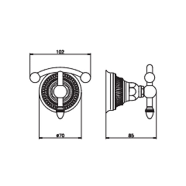 Крючок Nicolazzi Impero 1481CR36