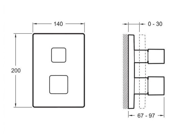 Смеситель для душа Jacob Delafon Square E75387-CP